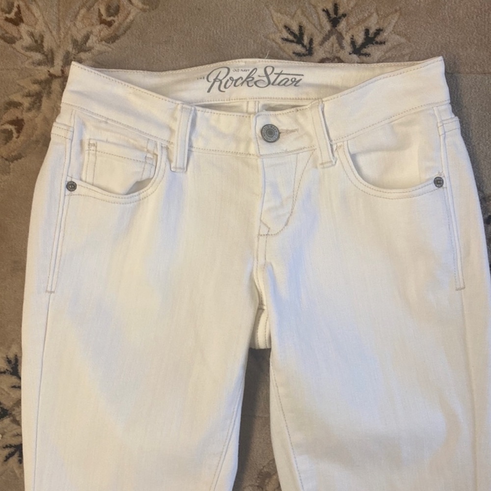 Old Navy Rockstar Skinny White Jeans